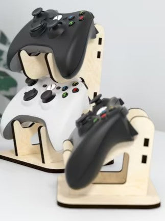 Wooden Two Controllers Gamer stand